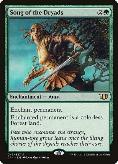 Song of the Dryads Commander 2014 Magic card