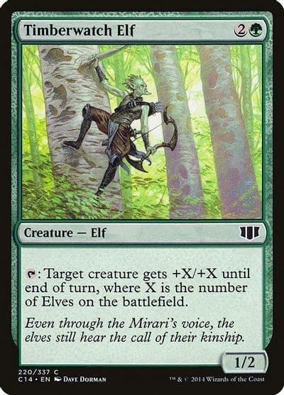 Timberwatch Elf Commander 2014 Magic card