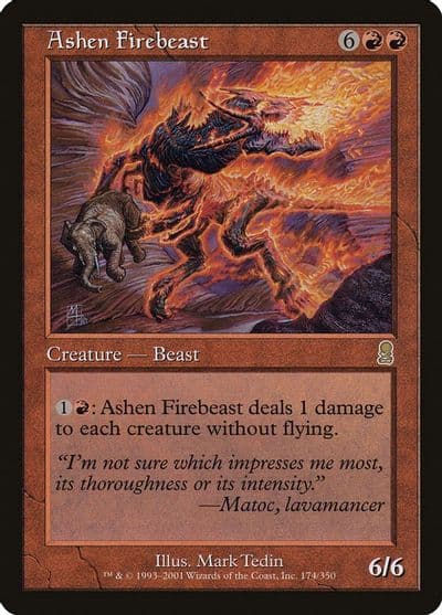 Ashen Firebeast Odyssey Magic card