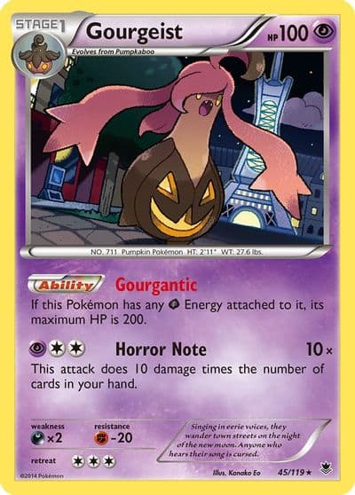 Gourgeist XY - Phantom Forces Pokemon card