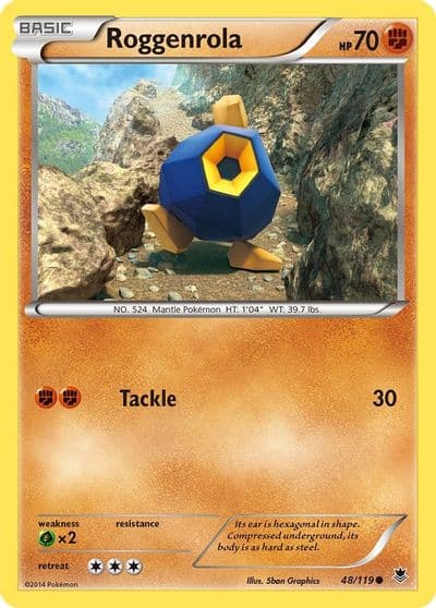 Roggenrola XY - Phantom Forces Pokemon card