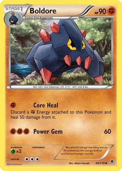 Boldore XY - Phantom Forces Pokemon card