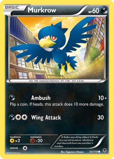 Murkrow XY - Phantom Forces Pokemon card