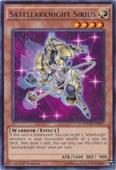 Satellarknight Sirius The New Challengers Yu-Gi-Oh! card