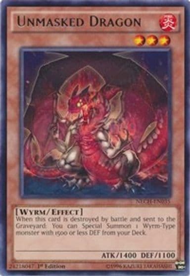 Unmasked Dragon The New Challengers Yu-Gi-Oh! card