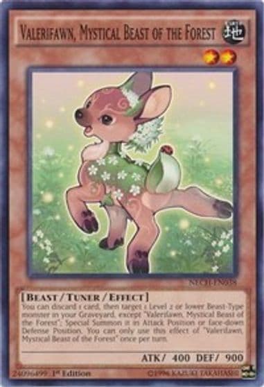 Valerifawn Mystical Beast of the Forest The New Challengers Yu-Gi-Oh! card