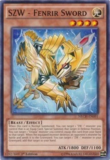 SZW Fenrir Sword The New Challengers Yu-Gi-Oh! card