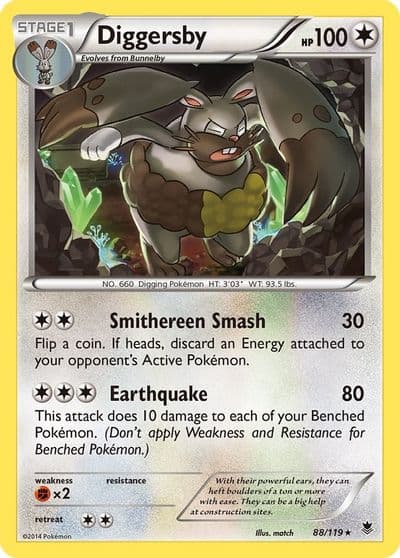 Diggersby XY - Phantom Forces Pokemon card