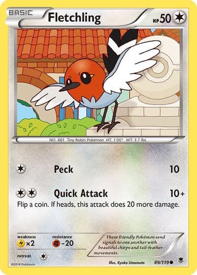 Fletchling XY - Phantom Forces Pokemon card