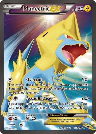 Manectric EX (113 Full Art) XY - Phantom Forces Pokemon card