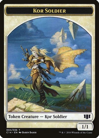 Kor Soldier Pegasus Double Sided Token Commander 2014 Magic card