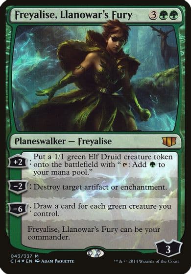 Freyalise Llanowars Fury Commander 2014 Oversize Cards Magic card