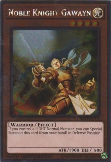 Noble Knight Gawayn Noble Knights of the Round Table Box Set Yu-Gi-Oh! card