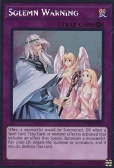 Solemn Warning Noble Knights of the Round Table Box Set Yu-Gi-Oh! card