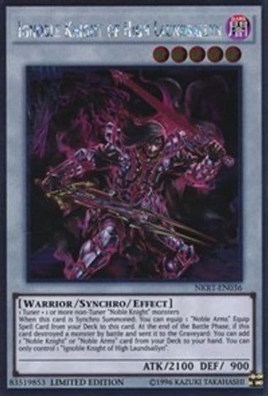 Ignoble Knight of High Laundsallyn Noble Knights of the Round Table Box Set Yu-Gi-Oh! card