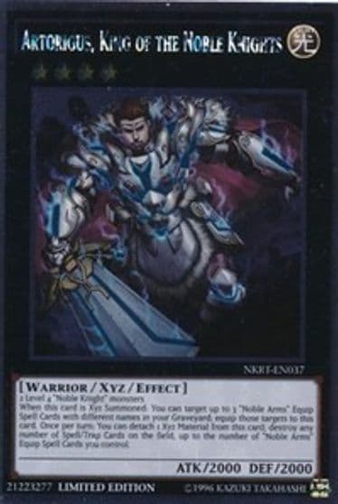 Artorigus King of the Noble Knights Noble Knights of the Round Table Box Set Yu-Gi-Oh! card