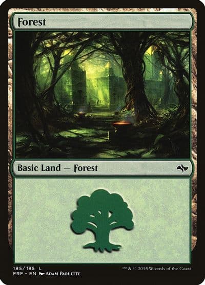 Forest 185 Fate Reforged Magic card