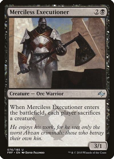 Merciless Executioner Fate Reforged Magic card