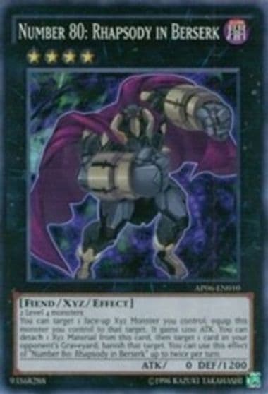 Number 80 Rhapsody in Berserk Astral Pack 6 Yu-Gi-Oh! card