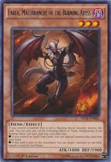 Farfa Malebranche of the Burning Abyss Secrets of Eternity Yu-Gi-Oh! card