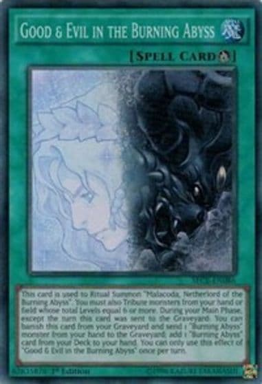 Good and Evil in the Burning Abyss Secrets of Eternity Yu-Gi-Oh! card