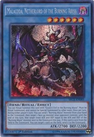 Malacoda Netherlord of the Burning Abyss Secret Rare Secrets of Eternity Yu-Gi-Oh! card