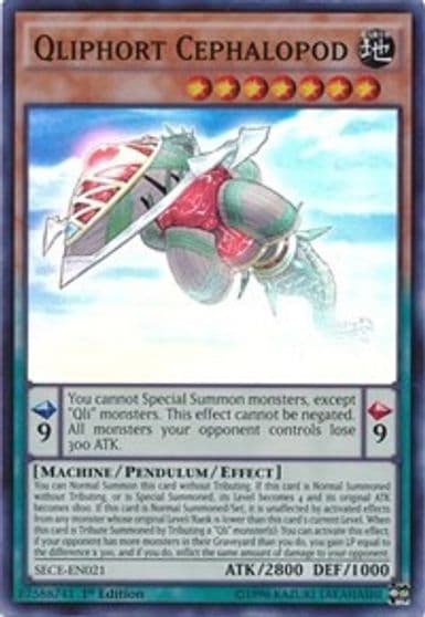 Qliphort Cephalopod Secrets of Eternity Yu-Gi-Oh! card