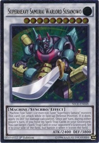 Superheavy Samurai Warlord Susanowo UTR Secrets of Eternity Yu-Gi-Oh! card