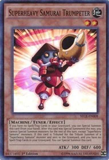 Superheavy Samurai Trumpeter Secrets of Eternity Yu-Gi-Oh! card