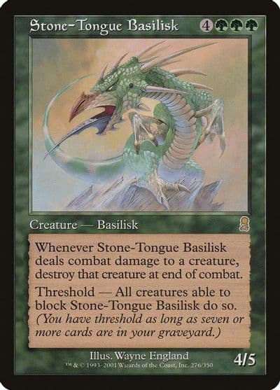 Stone Tongue Basilisk Odyssey Magic card