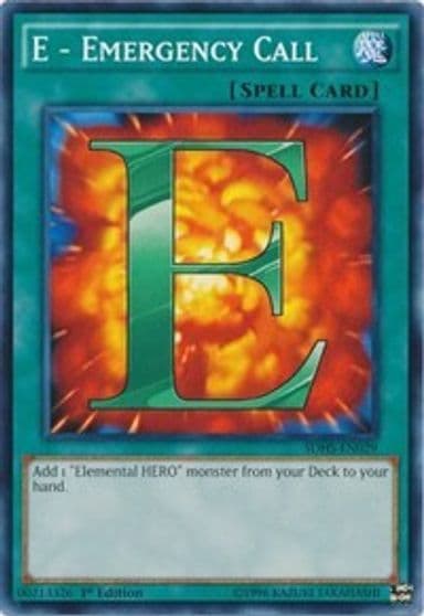 E Emergency Call Structure Deck: HERO Strike Yu-Gi-Oh! card