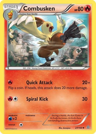 Combusken XY - Primal Clash Pokemon card
