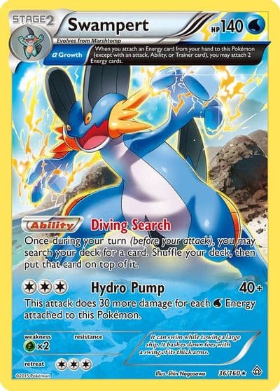 Swampert (Alpha) XY - Primal Clash Pokemon card