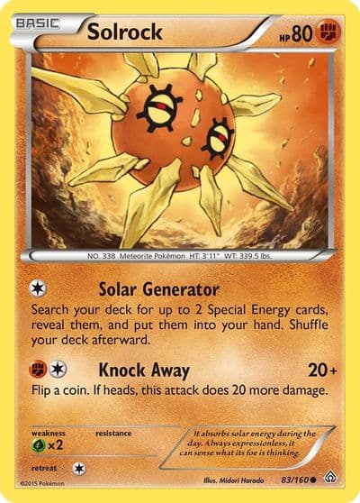 Solrock XY - Primal Clash Pokemon card