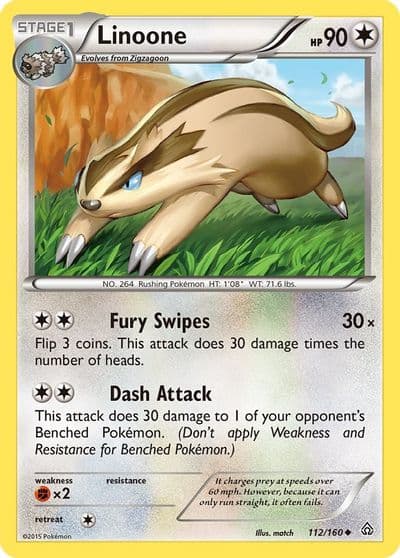 Linoone XY - Primal Clash Pokemon card