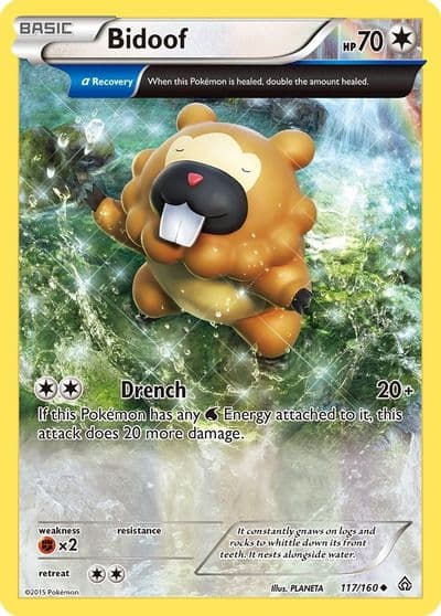 Bidoof (Alpha) XY - Primal Clash Pokemon card