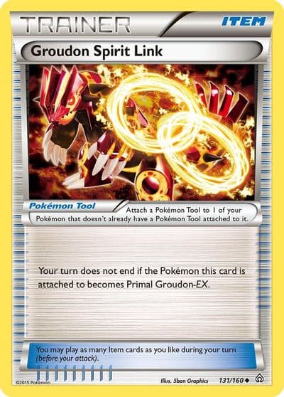 Groudon Spirit Link XY - Primal Clash Pokemon card