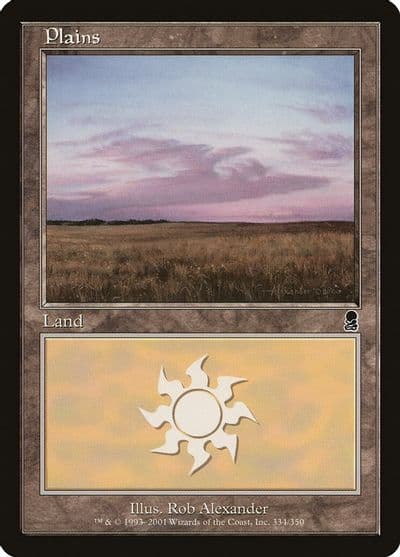 Plains 334 Odyssey Magic card