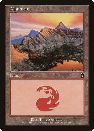 Mountain 346 Odyssey Magic card