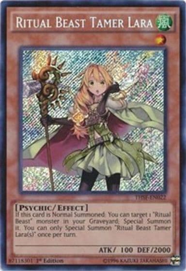 Ritual Beast Tamer Lara The Secret Forces Yu-Gi-Oh! card