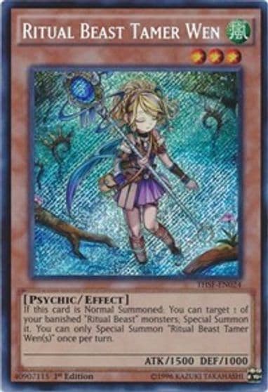 Ritual Beast Tamer Wen The Secret Forces Yu-Gi-Oh! card