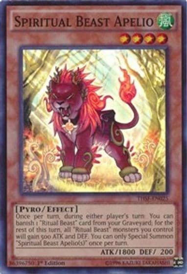 Spiritual Beast Apelio The Secret Forces Yu-Gi-Oh! card