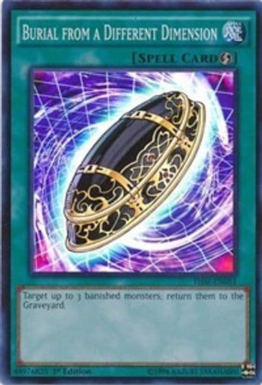 Burial from a Different Dimension The Secret Forces Yu-Gi-Oh! card
