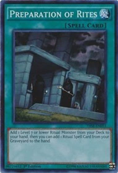 Preparation of Rites The Secret Forces Yu-Gi-Oh! card