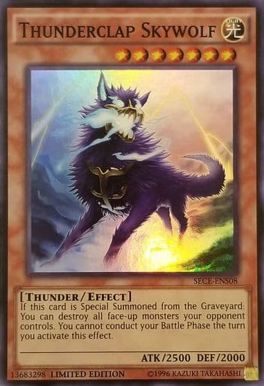 Thunderclap Skywolf SE Secrets of Eternity Yu-Gi-Oh! card