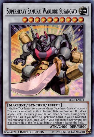 Superheavy Samurai Warlord Susanowo SE Secrets of Eternity Yu-Gi-Oh! card