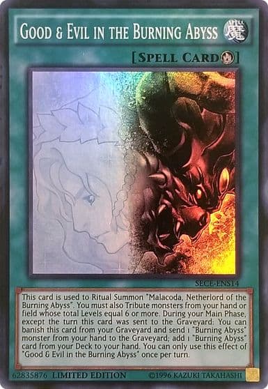 Good and Evil in the Burning Abyss SE Secrets of Eternity Yu-Gi-Oh! card