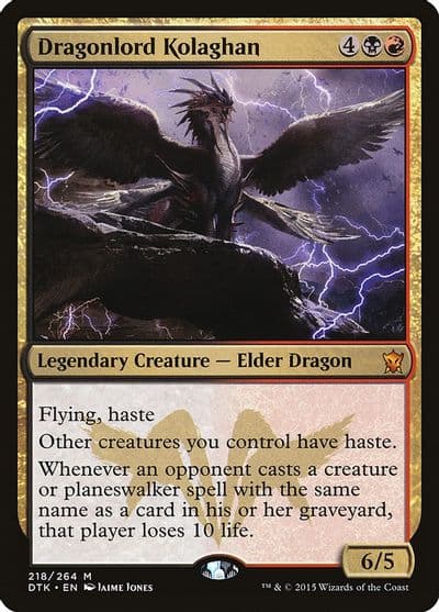 Dragonlord Kolaghan Dragons of Tarkir Magic card