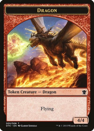 Dragon Token Dragons of Tarkir Magic card