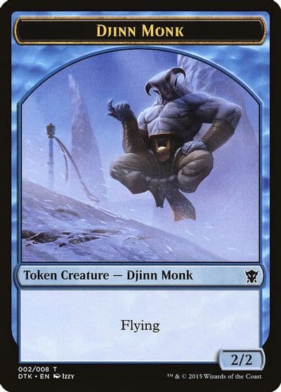 Djinn Monk Token Dragons of Tarkir Magic card